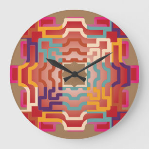 RELÓGIO GRANDE GEOMETRICS CLOCK 24 POR MASANSER PIXELAT