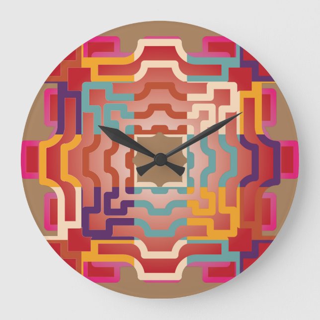 RELÓGIO GRANDE GEOMETRICS CLOCK 24 POR MASANSER PIXELAT (Frente)