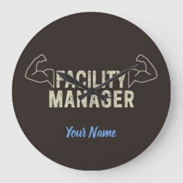 Relógio Grande Gerente de instalações ou administrador e presente