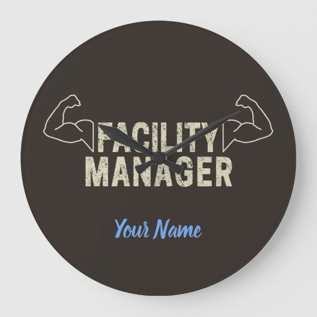 Relógio Grande Gerente de instalações ou administrador e presente (Frente)