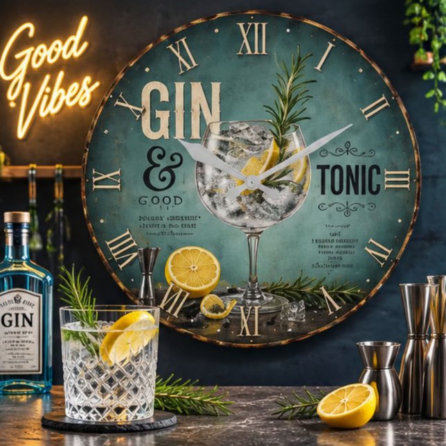 Relógio Grande Gin & Tonic (Criador carregado)