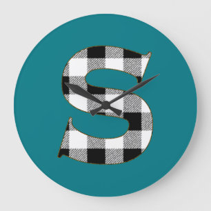 Relógio Grande Gingham Check S