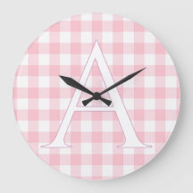 Gingham Rosa Personalizado com Monograma