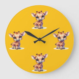 Relógio Grande Girafa de bebê girafa-d-água