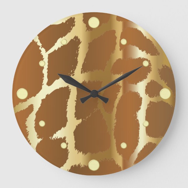 Relógio Grande Giraffe Skin Wall Clock (Frente)