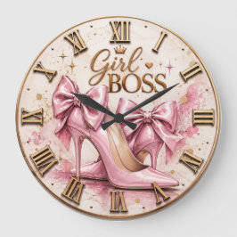Relógio Grande Girl Boss Pink High Heels