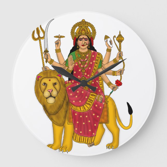 Relógio Grande Goddess Durga Clock (Frente)