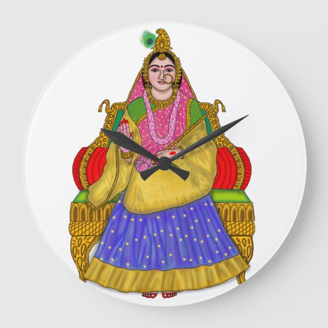 Relógio Grande Goddess Radha Clock (Frente)