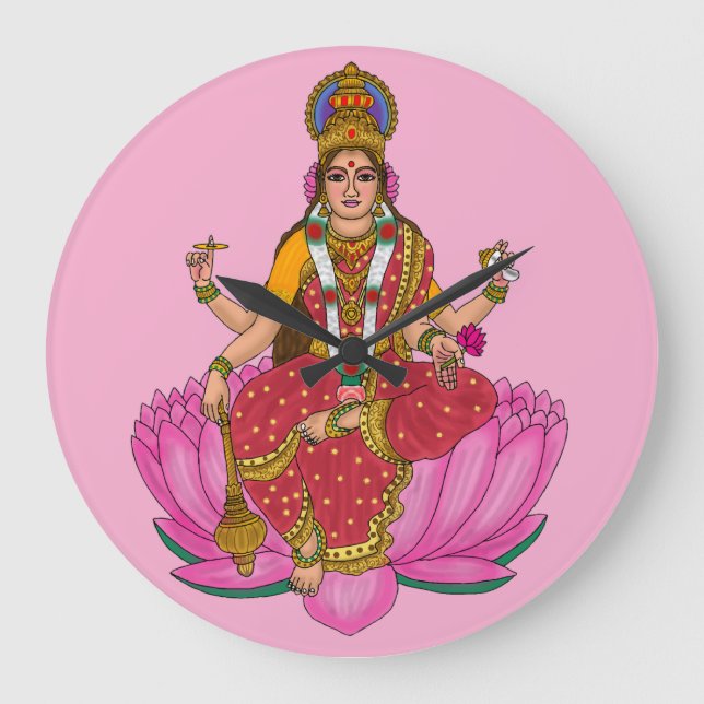 Relógio Grande Goddess Siddhidatri Wall Clock (Frente)