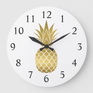 Relógio Grande Gold Pineapple Large Clock