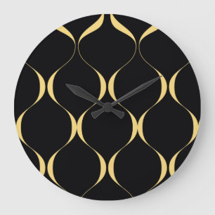 Relógio Grande Gold, simple, modern, luxurious wavy graphic