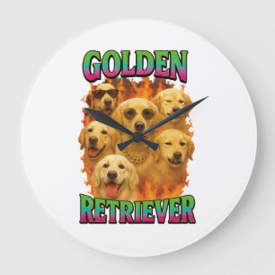 Relógio Grande Golden Retriever
