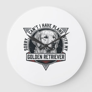 Relógio Grande Golden Retriever Desculpe Tenho Planos Amante de C