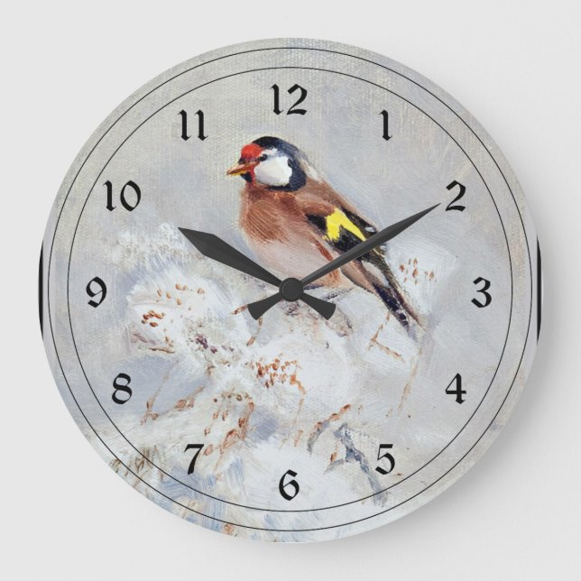 Relógio Grande Goldfinch, pintura de Georg Stoopendaal (Frente)