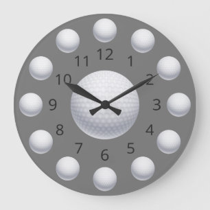 Relógio Grande Golf Ball Atom Clock com Números