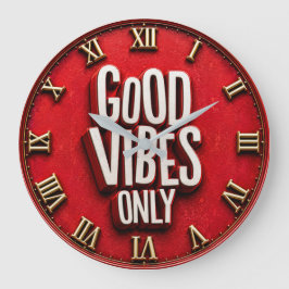 Relógio Grande Good Vibes Only