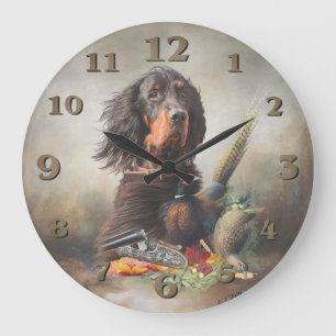 Relógio Grande Gordon setter com faisões, Arte
