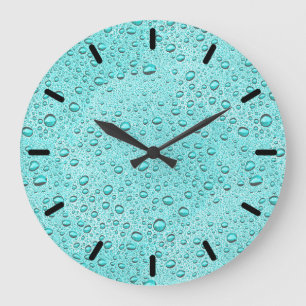Relógio Grande Gotas aquamarinas