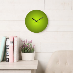 Relógio Grande Gradiente de Tons Verdes Minimalista