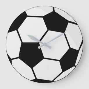 Relógio Grande Gráfico de Bola de Futebol Clássico Fã de Esportes