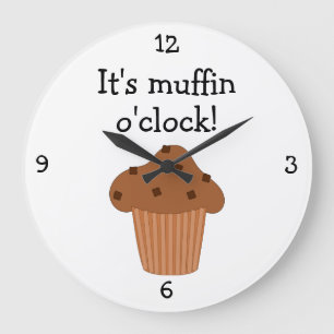 Relógio Grande Gráfico de comida divertida do Muffin O'Clock