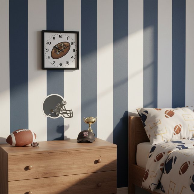 Relógio Grande Gráfico de diversão de rugby (Criador carregado)