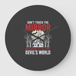 Relógio Grande Gráfico do Mundo dos Diabos do Espelho Assombrado