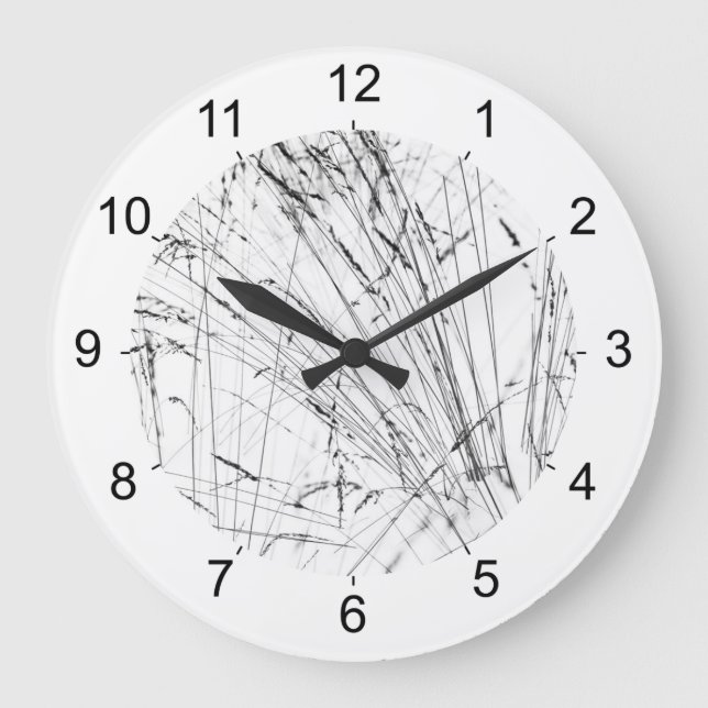 Relógio Grande Grama De Inverno Em Neve (Frente)