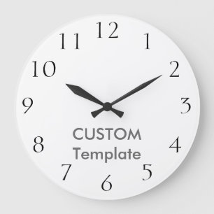 Relógio Grande Grande 10,75" feito sob encomenda IMPRENSA REDONDA