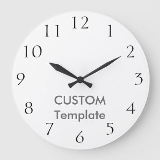 Relógio Grande Grande 10,75" feito sob encomenda IMPRENSA REDONDA