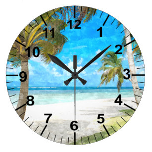 Wallpaper Relogios De Parede Praia Tematico Zazzle Com Br Free