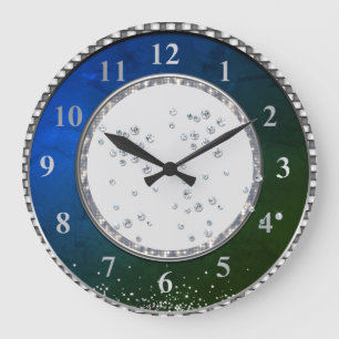 Relógio Grande Green Blue Emerald Felry Natal