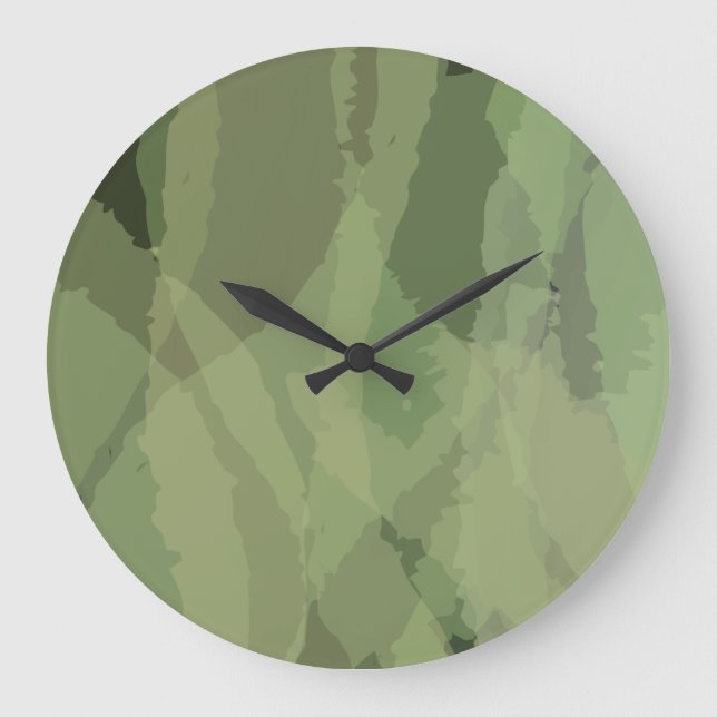 Relógio Grande Green, cool, trendy watercolor abstract pattern (Frente)