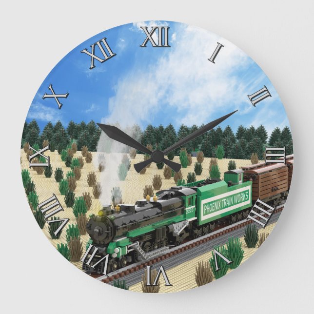 Relógio Grande Green Mountain 4-8-2 Train Clock (Frente)