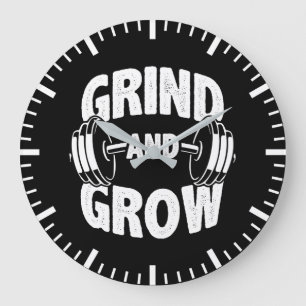 Relógio Grande Grind e Crescer - Gym, Workout Motivational