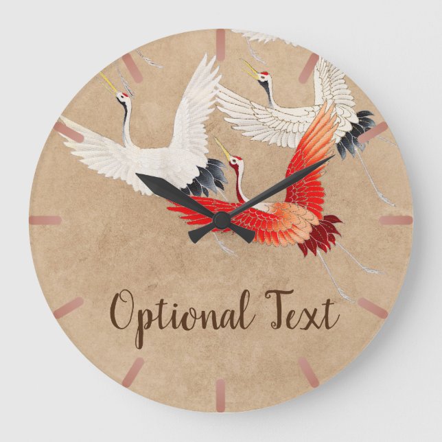 Relógio Grande Gruas voadoras japonesas (Frente)