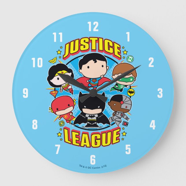 Relógio Grande Grupo da Liga da Justiça de Chibi (Frente)