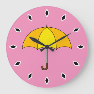 Relógio Grande Guarda-chuva Amarelo