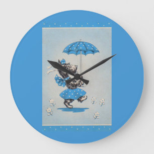 Relógio Grande Guarda-chuva de carregando de cães escoceses