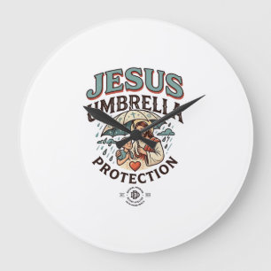 Relógio Grande Guarda-Chuva Jesus Proteção Guarda-Chuva Jesus Pro