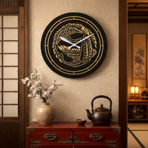 Relógio Grande Guindastes Japoneses Cores Personalizáveis