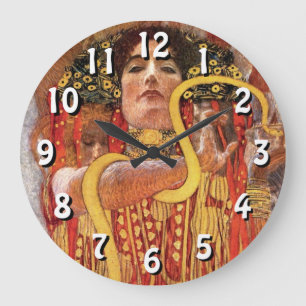Relógio Grande Gustav Klimt - Higéia Deusa da Medicina da Saúde
