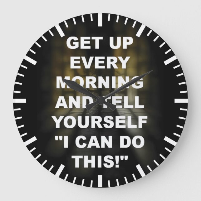 Relógio Grande Gym de Malhação Motivacional (Frente)