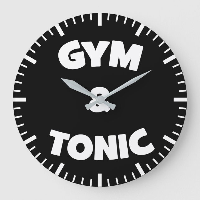 Relógio Grande Gym e Tonic - Engraçado Novelty Workout (Frente)