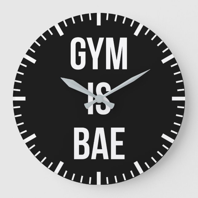 Relógio Grande Gym Is Bae - Engraçado Workout Inspiracional (Frente)