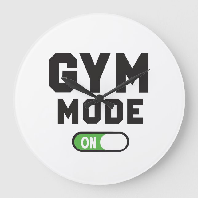 Relógio Grande Gym Mode – Train Hard Stay Strong (Frente)