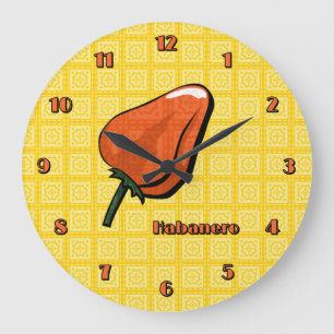 Relógio Grande Habanero Chili Pepper Clock