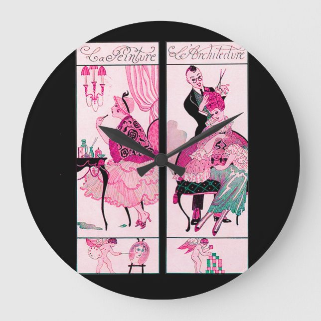 RELÓGIO GRANDE HAIR STYLIST, FASHION BEAUTY SALON FIGURA ARTISTA (Frente)