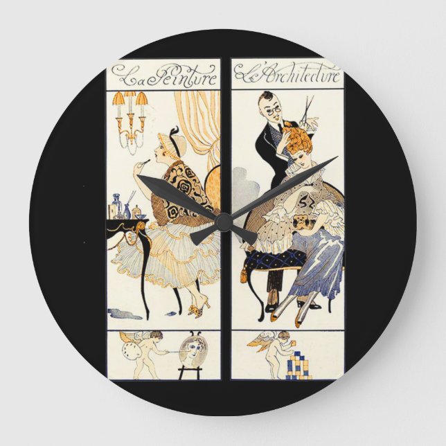 RELÓGIO GRANDE HAIR STYLIST, FASHION BEAUTY SALON FIGURA ARTISTA (Frente)