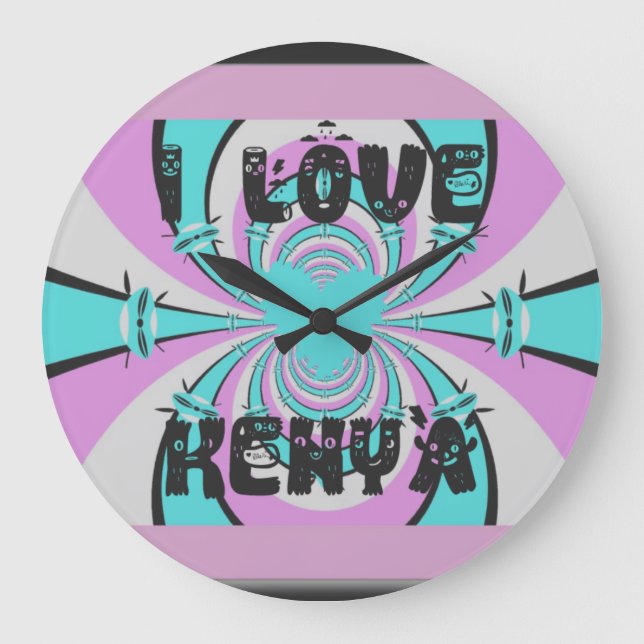 Relógio Grande Hakuna Matata Kenya (Frente)